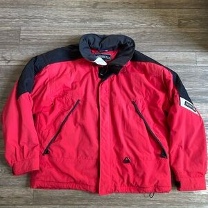Vintage Obermeyer Red and Black Men's Ski Jacket L